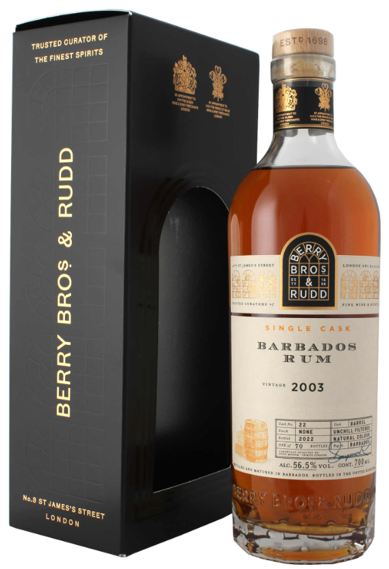 Berry Bros Single Cask Barbados Rum 2003